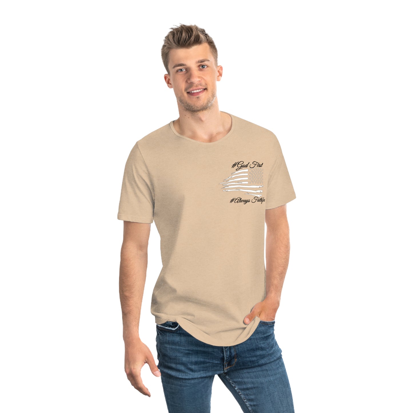 Savage Vision GOD and Country Men's Jersey Curved Hem Tee