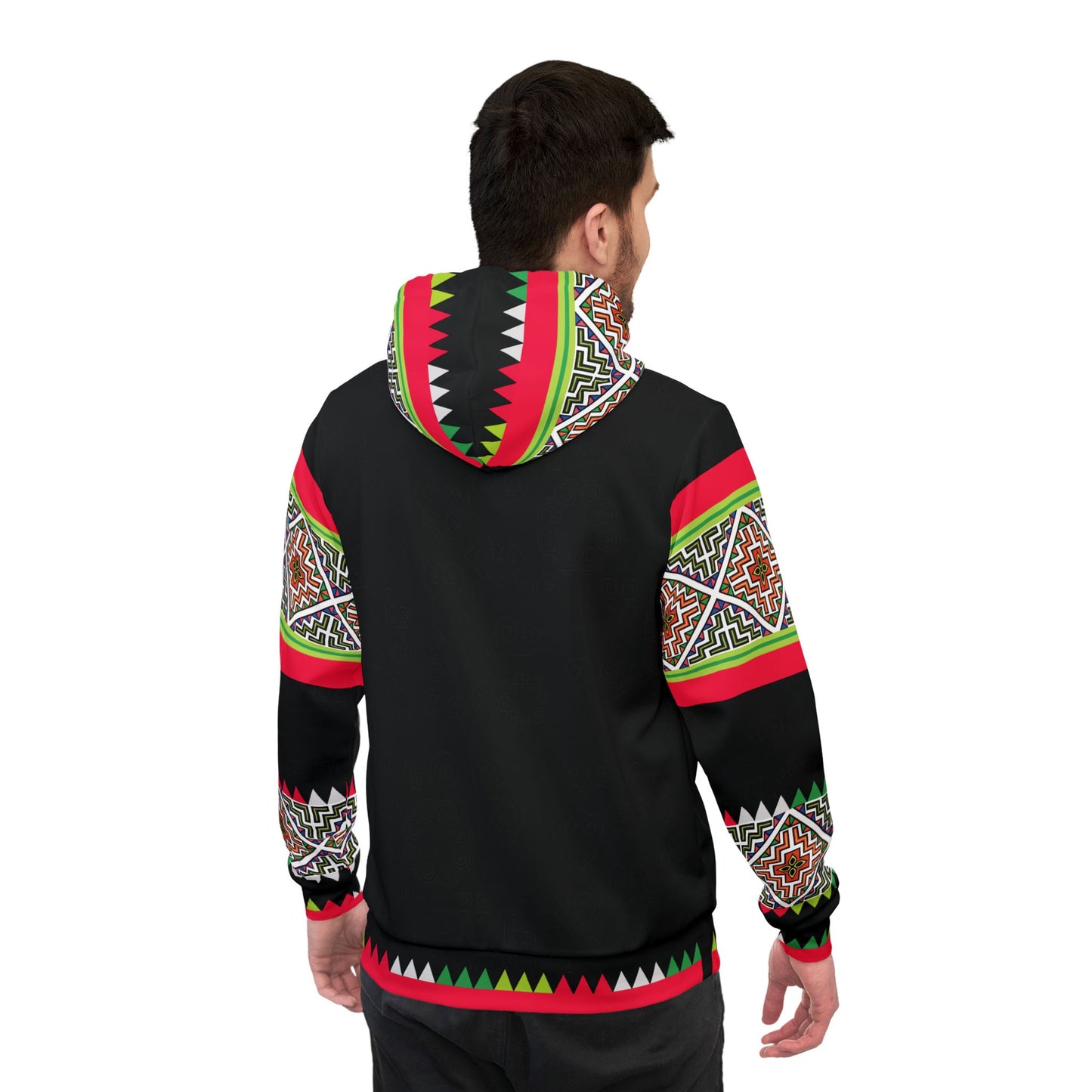Hmong Tribal Owl Athletic Hoodie — Vibrant Pattern