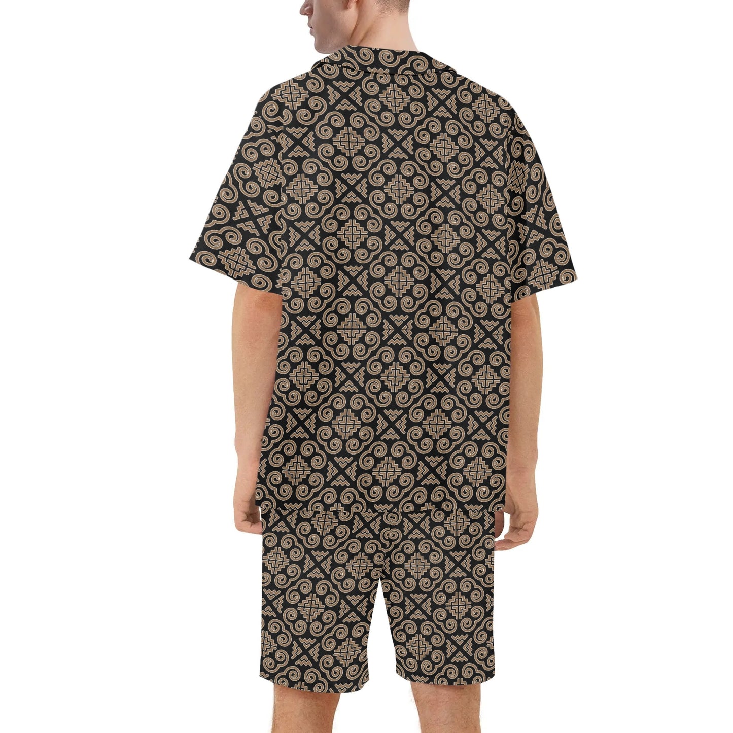 Savage Vision Mens Regular Fit Hawaiian Short Sleeve Shirt and Shorts Set
