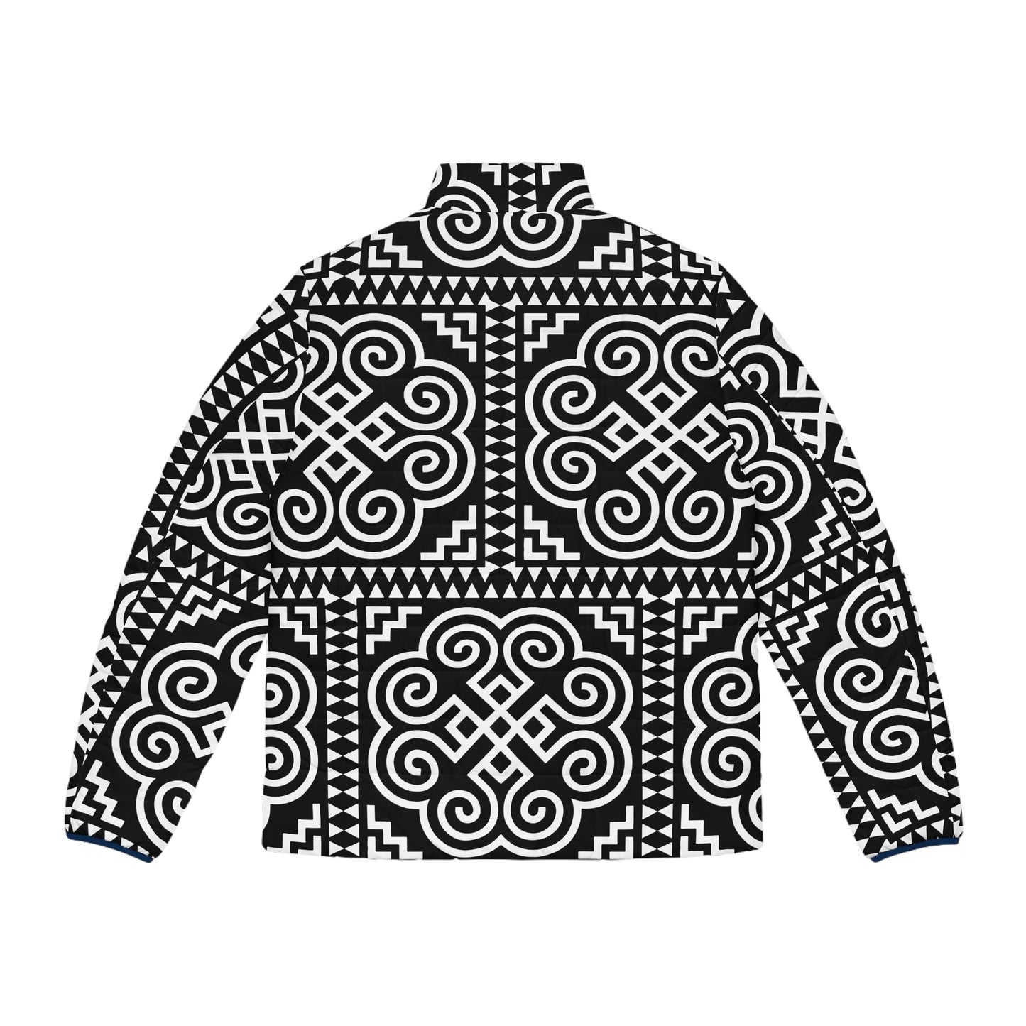 Hmong Elephant Print Men's Puffer Jacket