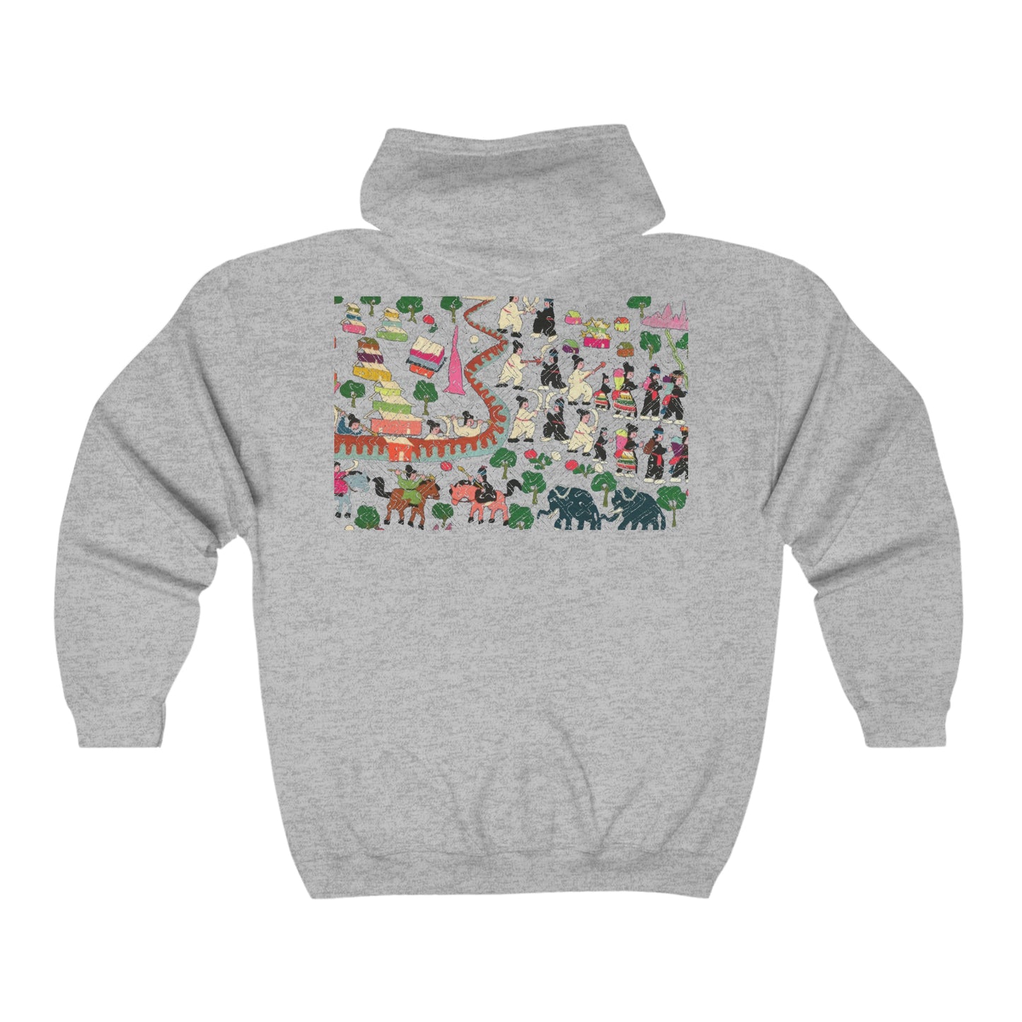 Hmong Story Unisex Heavy Blend™ Full Zip Hooded Sweatshirt