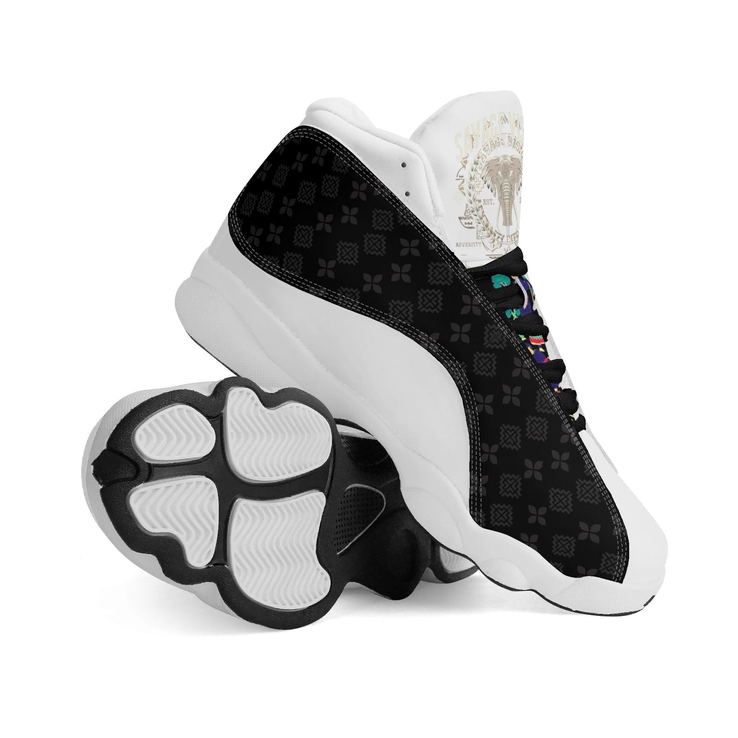 Hmong Savage Vision Leather Basketball Shoes Bred for the Journey