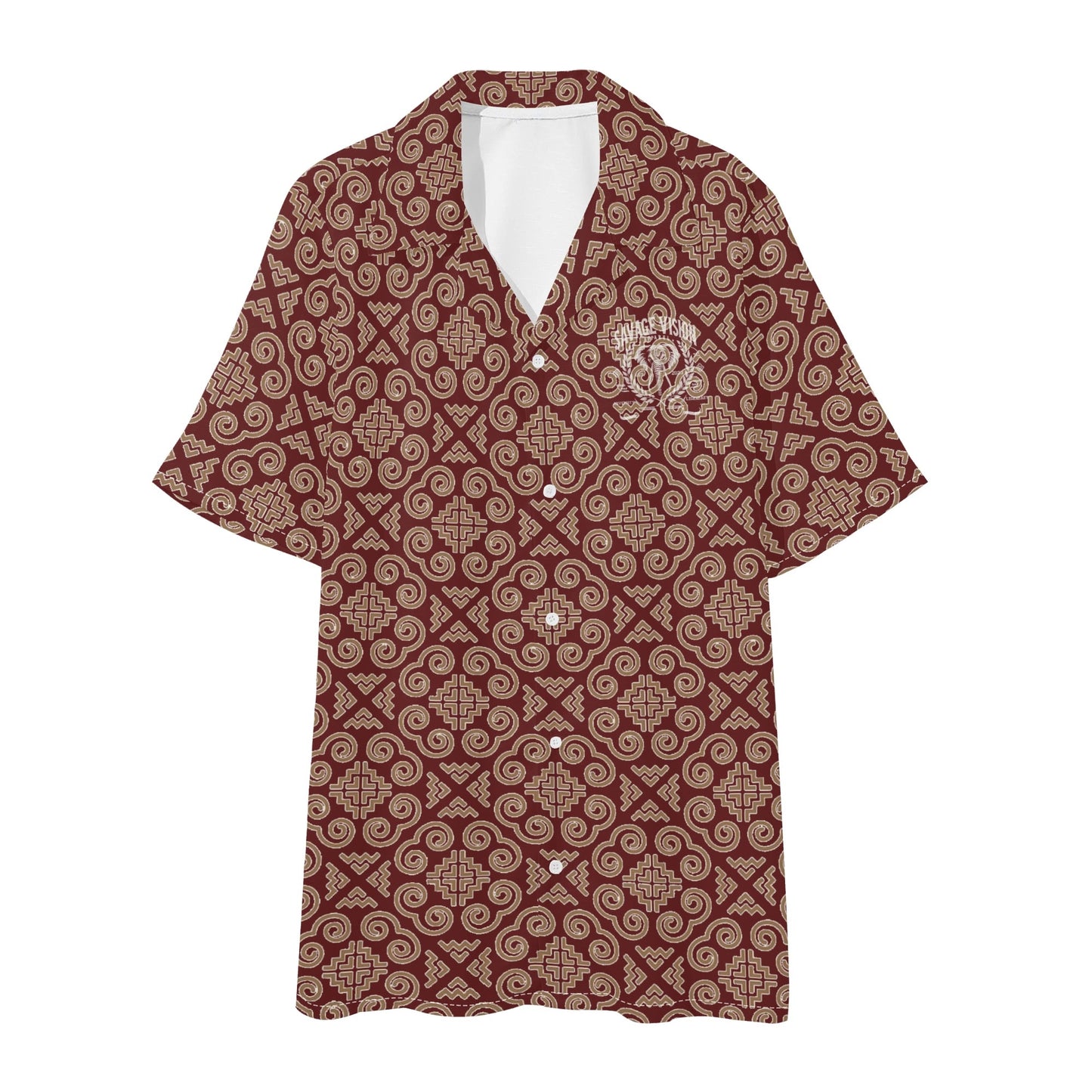 Savage Vision Mens Regular Fit Hawaiian Short Sleeve Shirt and Shorts Set