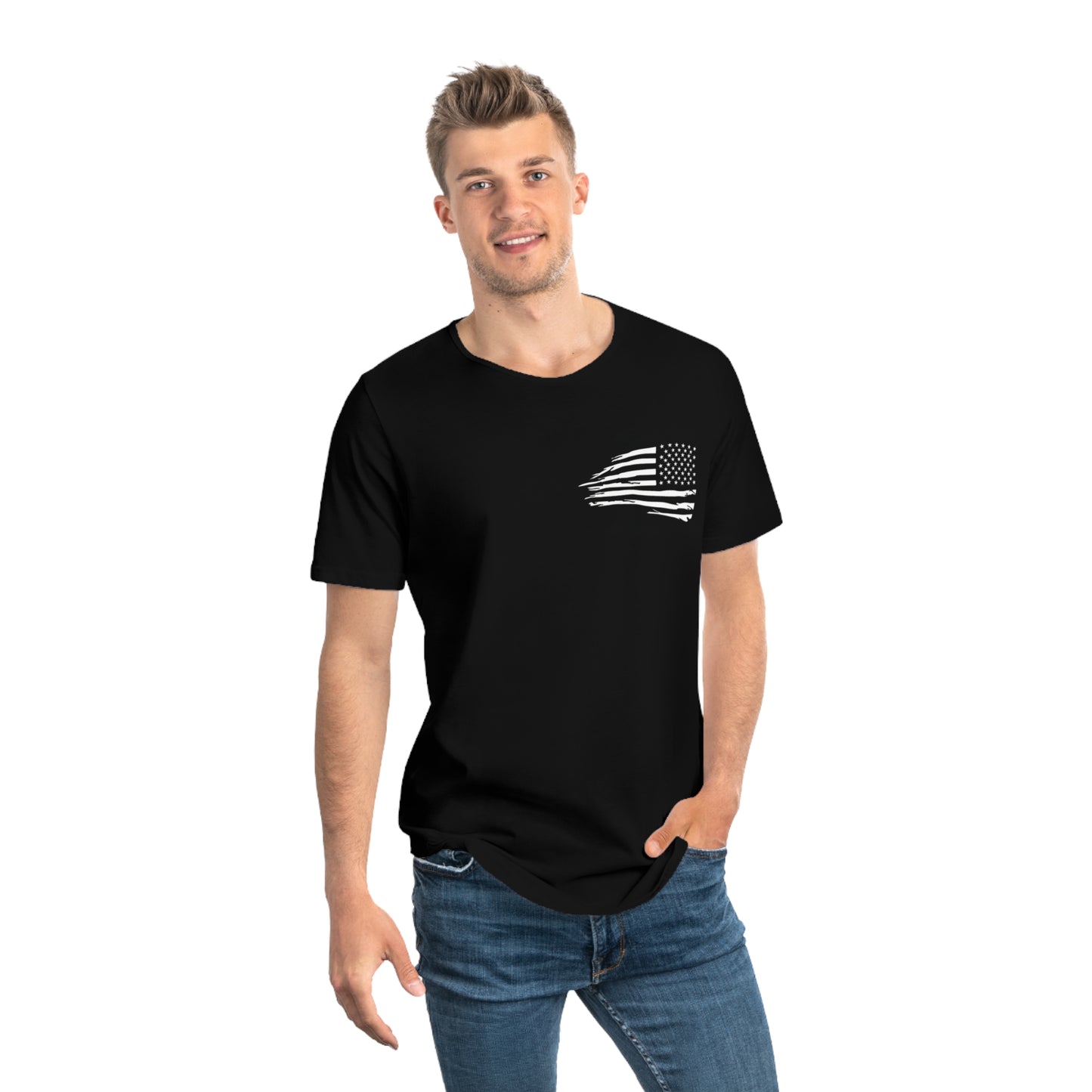 Savage Vision GOD and Country Men's Jersey Curved Hem Tee
