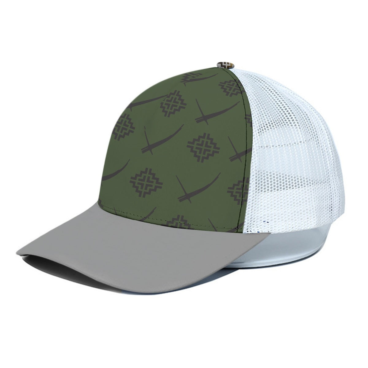 Yog Hmong Trucker Hat With White Half-mesh