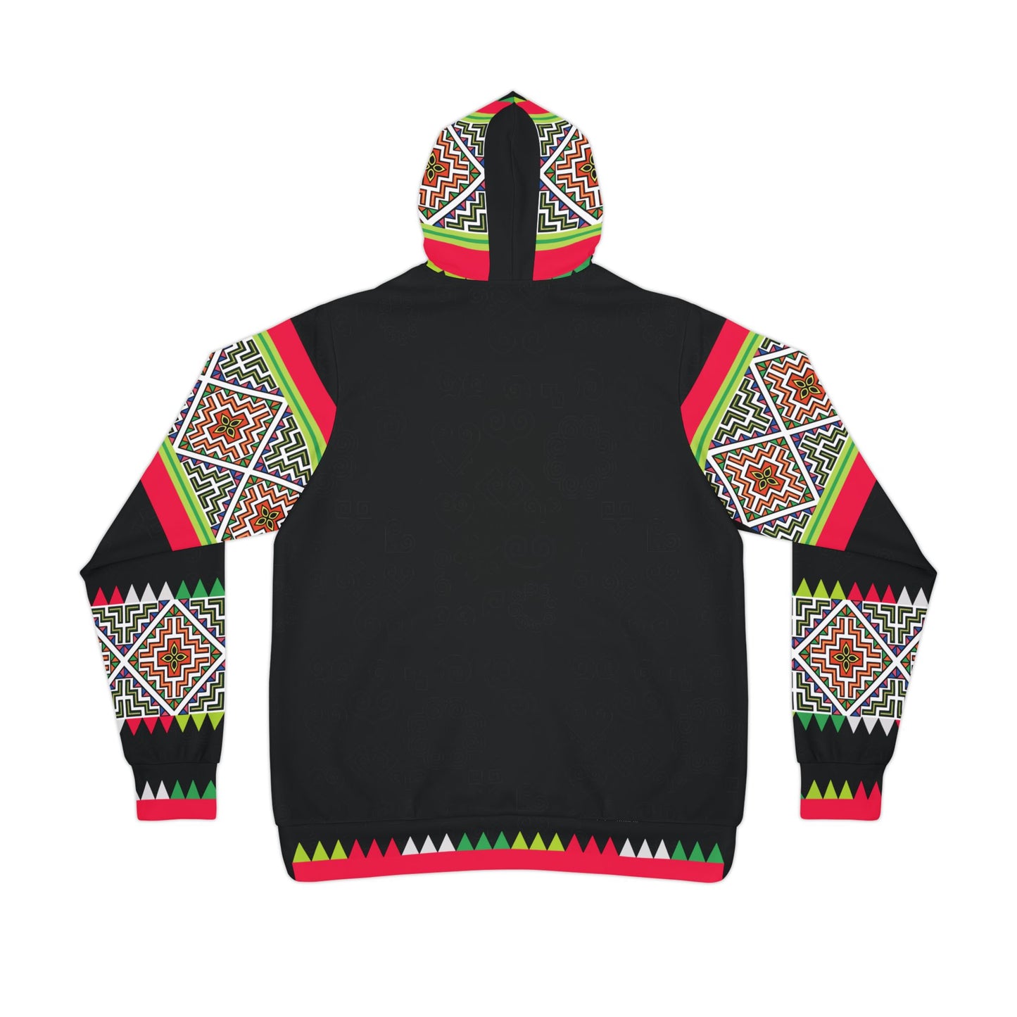 Hmong Tribal Owl Athletic Hoodie — Vibrant Pattern