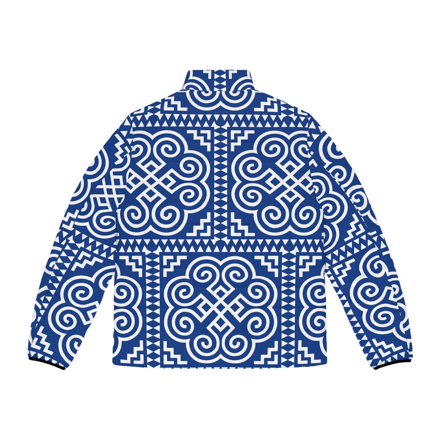 Hmong Elephant Print Men's Puffer Jacket