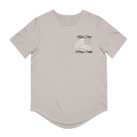 Savage Vision GOD and Country Men's Jersey Curved Hem Tee