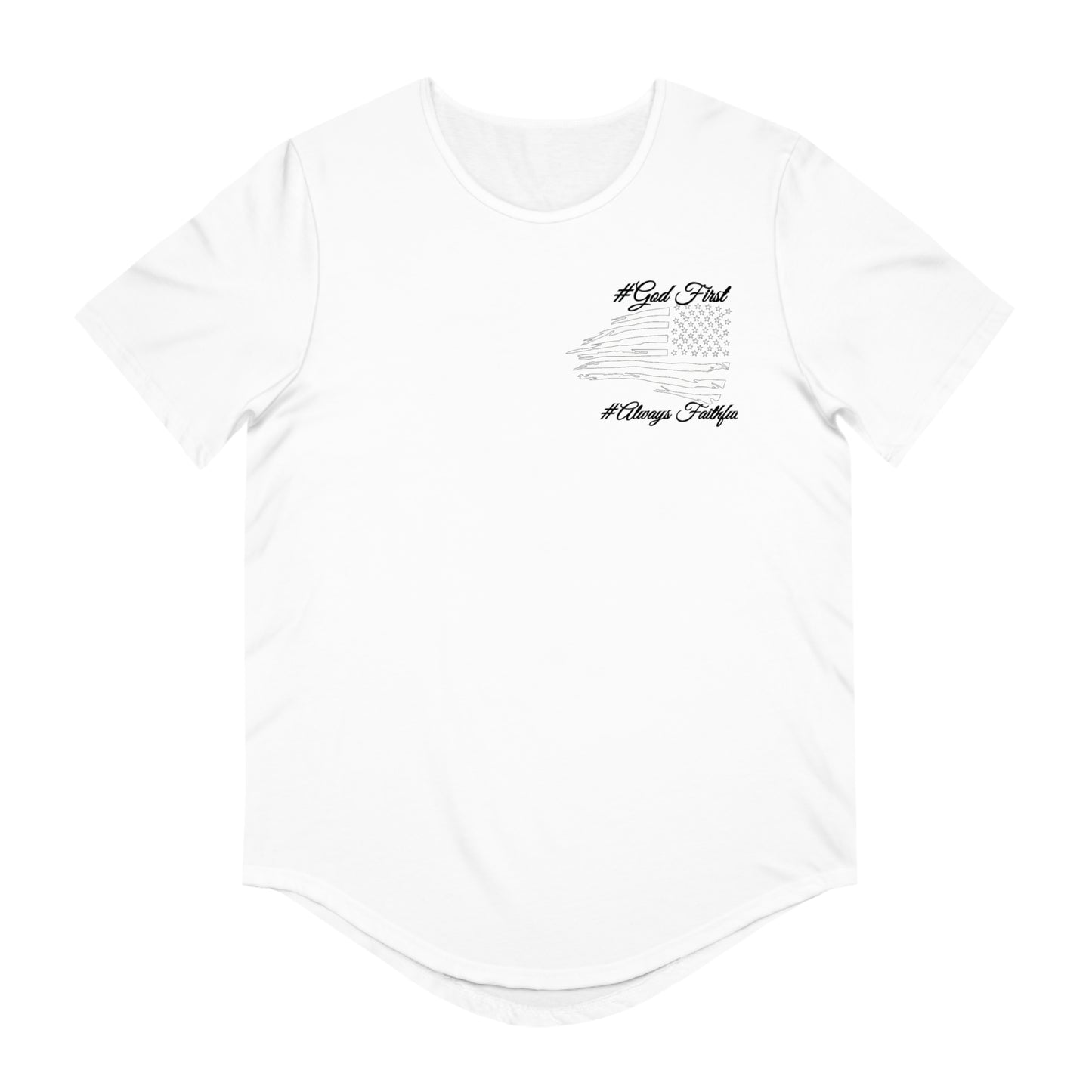Savage Vision GOD and Country Men's Jersey Curved Hem Tee